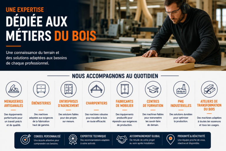 une expertise dédiée au métier du bois
